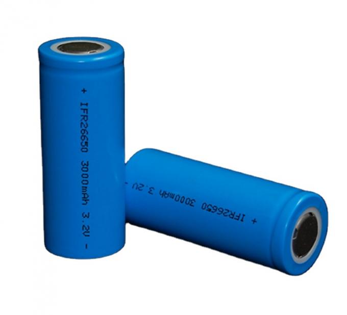 Güneş Şarj edilebilir Silindrik LFP 26650 Lifepo4 Pil Hücresi 3.2V 3300mah 3400mah 0