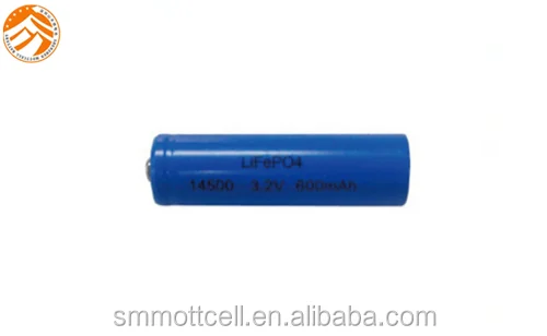 IFR14500 3.2V 600mAh yaşam boyu PO4 pil 3