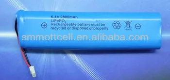 6.4V 2800mAh Lifepo4 Tüketici Elektronik Bataryaları Güneş Işığı için Şarj edilebilir 4