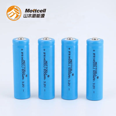 3.2V 600mah Şarj edilebilir Silindir Lityum Pil IFR 14500 Elektrik Diş fırçası için