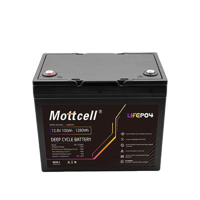 1280Wh Hafif 12V LiFePO4 Şarj edilebilir Pil 100Ah LiFePO4 Güç Kaynağı IP67 Korumasıyla